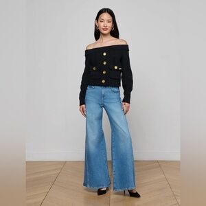 L’AGENCE NEW Beau High Rise T Seam Wide Leg Jeans in Cheswick 25